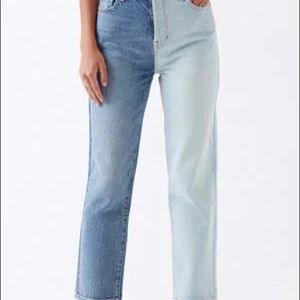 PacSun Two Piece High Waisted Straight Leg Jeans